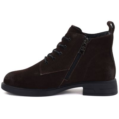 3. Women's leather ankle boots insulated suede brown Vinceza 39953