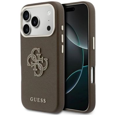Guess FW Resin Logo case for iPhone 17 Pro - brown