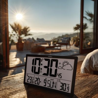 24. GREENBLUE LCD WALL CLOCK EXTRA LARGE, TEMPERATURE, DATE GB218