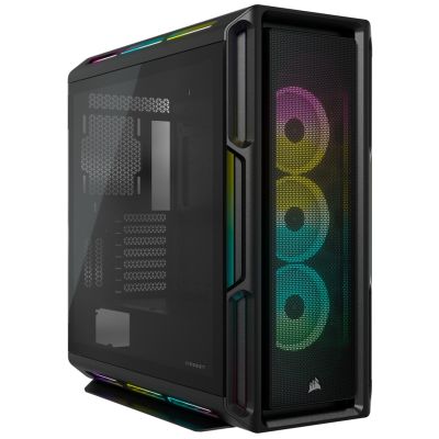 2. Corsair | Smart Tempered Glass Case | iCUE 5000T RGB | Side Glass | Black | Mid-Tower | Power Supply Included | ATX Format