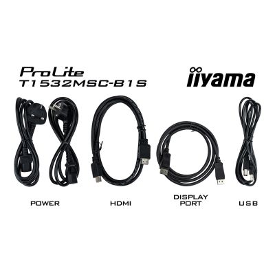 16. iiyama ProLite T1532MSC-B1S computer monitor 38.1 cm (15") 1024 x 768 px XGA LCD Touchscreen Black