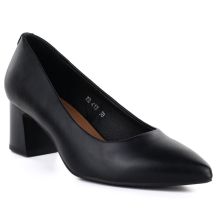 Women's black Sergio Leone PB413 pointed toe pumps