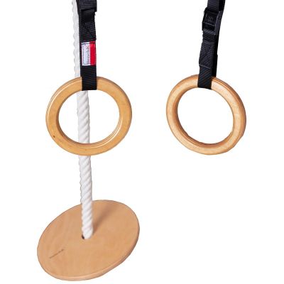 5. GYMNASTIC WOODEN AND METAL WALL BAR WITH METAL BAR AND ACCESSORIES FOR CHILDREN BENCHK 721B A076