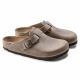 6. Birkenstock Boston Tabacco Brown Oiled Leather Narrow Flip-Flops for Women/Men (0960813)