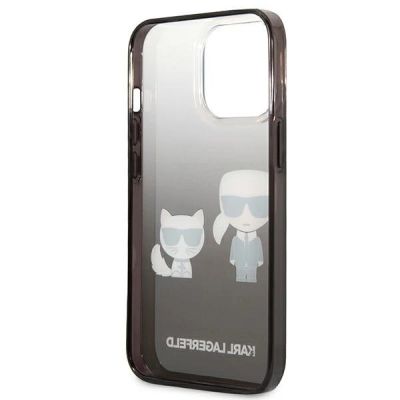 7. Karl Lagerfeld Gradient Ikonik Karl&Choupette Case for iPhone 13 Pro / iPhone 13 - Black