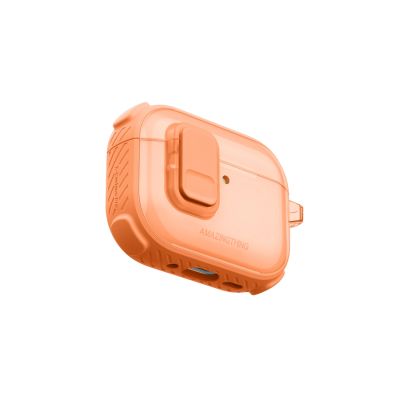 8. AmazingThing Titan Pro Mag Case Clear for AirPods Pro 3 - Orange