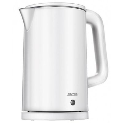 MPM MCZ-105 cordless kettle white 1.7L double-walled, silent