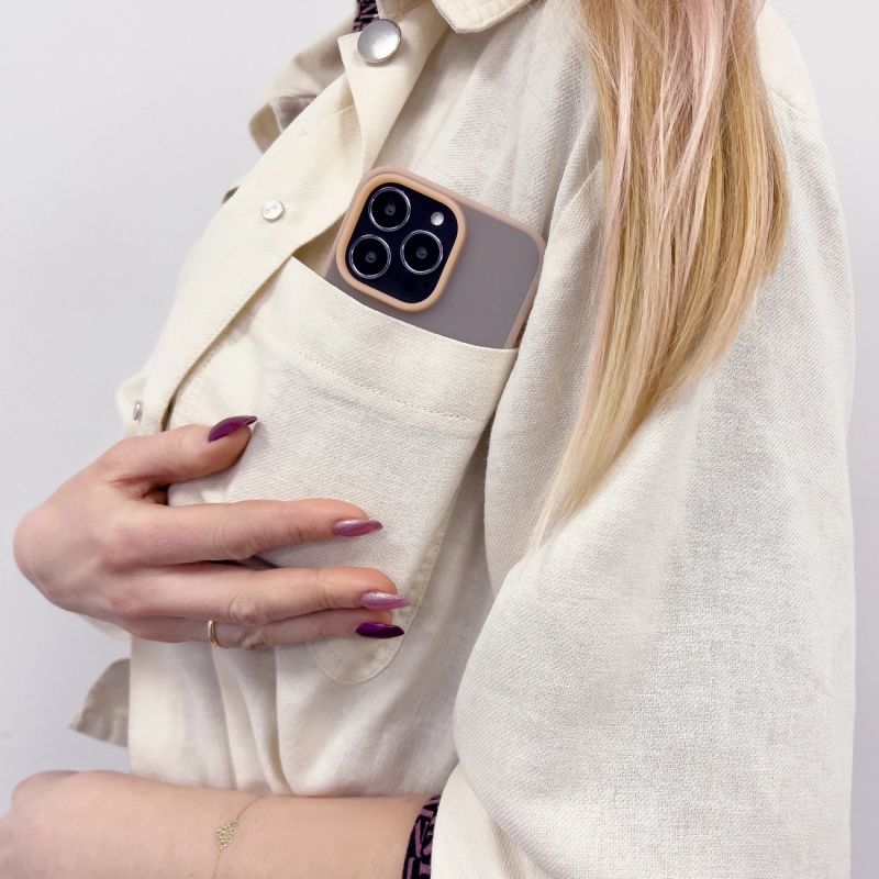 13. Kingxbar Plain Series case cover for iPhone 13 Pro Max silicone cover purple