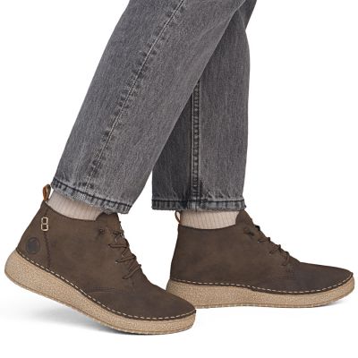 6. Rieker 50910-25 women's brown insulated ankle boots