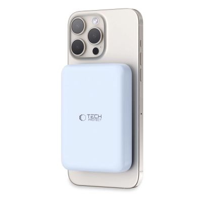 9. Tech-Protect LifeMag PB11 Powerbank with MagSafe 10000mAh 15W USB-C port - blue + USB-C cable