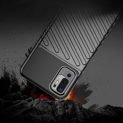 3. Thunder Case Flexible Tough Rugged Cover TPU Case for Xiaomi Redmi Note 10 5G / Poco M3 Pro black