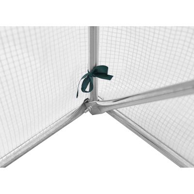 10. GREENHOUSE GARDEN TUNNEL 200x200x200CM PE STRUCTURE WHITE STEEL
