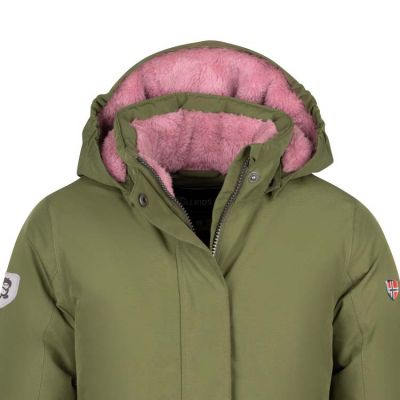 3. Trollkids Girls Alesund Coat Children's Winter Hooded Jacket Waterproof Down Green (301-323)