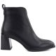 7. Women's black leather high-heeled ankle boots Vinceza 67057