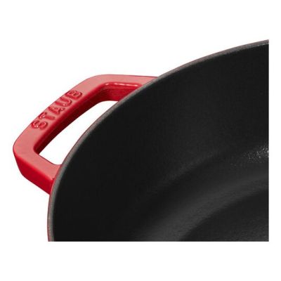 4. Deep Braising Pan with Lid Staub – 24 cm, Red