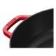 4. Deep Braising Pan with Lid Staub – 24 cm, Red