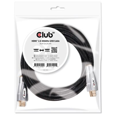 3. CLUB3D HDMI 2.0 4K60Hz UHD Cable 5m/16.4ft