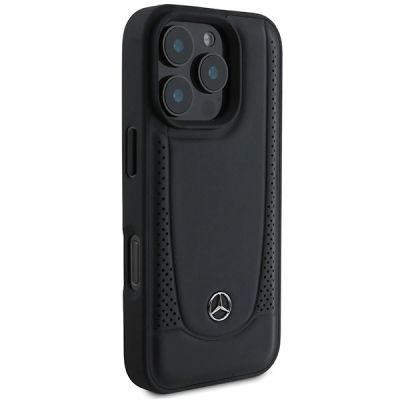 4. Mercedes Leather Urban Case for iPhone 16 Pro Max - Black