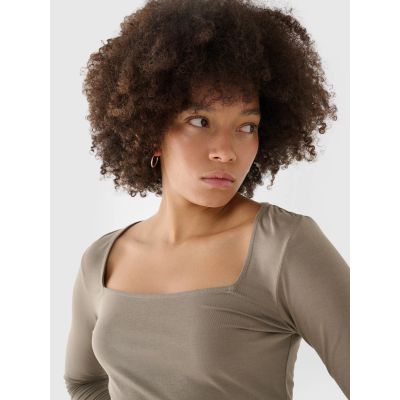 4. Longsleeve slim smooth women's 4F 4FRSS24TLONF499-82S