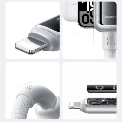 8. Joyroom S-A55 StarFlight 30W USB-C - Lightning cable 1.2m - white