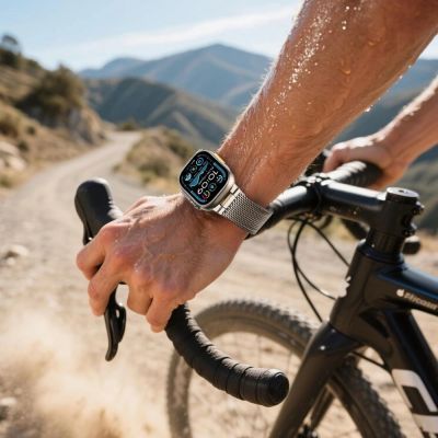 5. Tech-Protect Milano Vanguard Bracelet for Apple Watch (44 / 45 / 46 / 49 mm) - Titanium