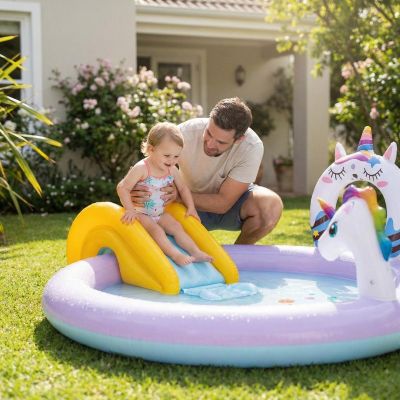 7. Children's pool, playground, unicorn, 195x152x76cm, 51001