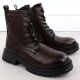 28. Women's black worker boots with socks Sabatina