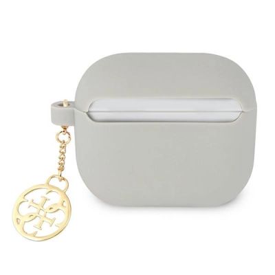 2. Guess GUA3LSC4EG AirPods 3 cover grey/grey Silicone Charm 4G Collection