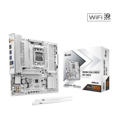 2. ASRock B850M Challenger WiFi White AM5 mATX HDMI/DP DDR5