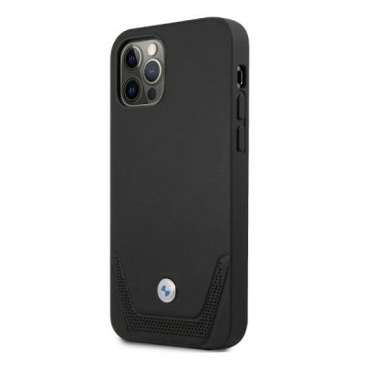 2. BMW Leather Perforate Case for iPhone 12 Pro Max - Black