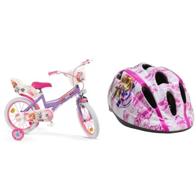 6. Children's bike 16" Paw Patrol Violet 1680 Girl + Children's helmet Paw Patrol pink TOIMSA 10896