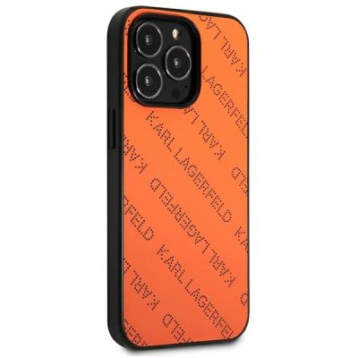 4. Karl Lagerfeld Perforated Allover iPhone 13 Pro Max 6.7" Case - Orange