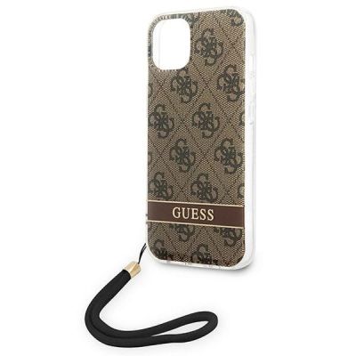 6. Guess GUOHCP14MH4STW iPhone 14 Plus 6.7 "brown / brown hardcase 4G Print Strap