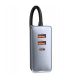 4. Baseus Share Together 120W PPS Car Charger 2xUSB-A 2xUSB-C with Extension Cable - Gray