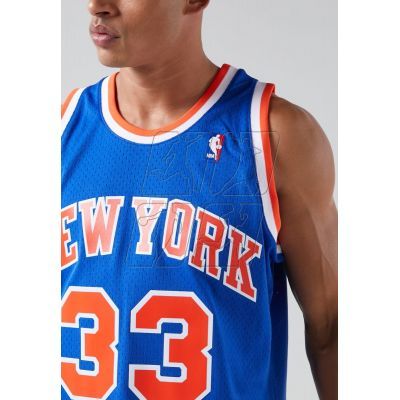 5. Mitchell &amp; Ness NBA Swingman New York Knicks Patric Ewing T-Shirt SMJYGS18186-NYKROYA91PEW