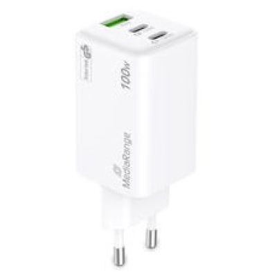 4. MediaRange MRMA123 Mobile Charger Laptop, Smartphone, Tablet White AC Fast Charging Internal