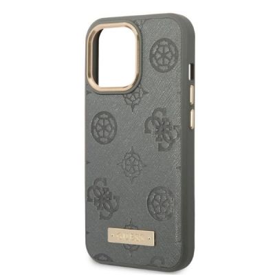 6. Guess GUHMP13LSAPSTG iPhone 13 Pro / 13 6.1" grey/grey hardcase Peony Logo Plate MagSafe