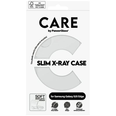 4. CARE by PanzerGlass Fashion X-Ray Case for Samsung Galaxy S25 Edge - Transparent