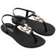 7. Ipanema Sandal Class women's fashionable black and gold flip-flops