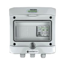 Hermetic IP65 EMITER AC connection switchboard with AC surge arrester Noark type 2, 16A 1-F