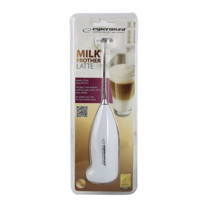 3. Esperanza Latte EKF001W manual milk frother (white)