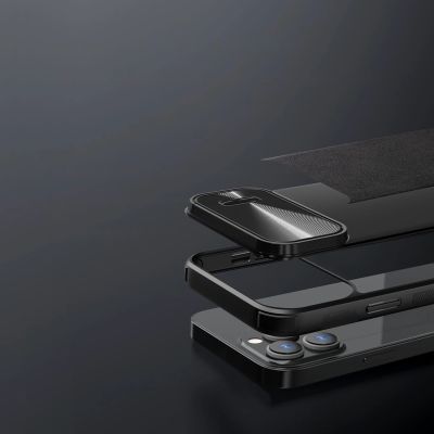 12. Nillkin CamShield Leather S Case iPhone 14 Pro Max case with camera cover black