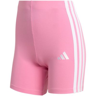 2. Women's adidas Essentials 3-Stripes High Waisted Biker Shorts Pink KT1625