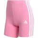2. Women's adidas Essentials 3-Stripes High Waisted Biker Shorts Pink KT1625