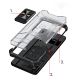 2. Crystal Ring Case Kickstand Tough Rugged Cover for Samsung Galaxy A72 4G black