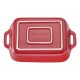 4. Staub Rectangular Ceramic Platter - 4.5 Liters, Red