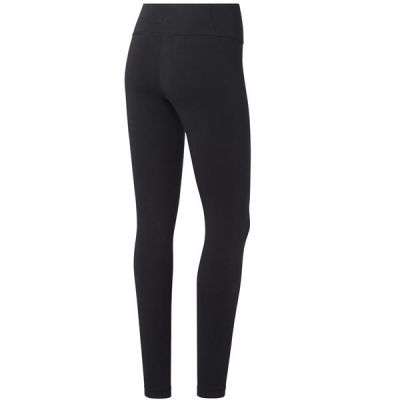 2. Reebok TE COTTON LEGGING women's sports high-waist training leggings black (FK6664)