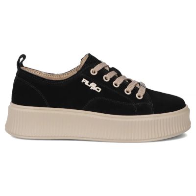 3. Leather platform sneakers black Filippo DP6122