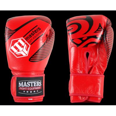 MASTERS RBT-RED Leather Boxing Gloves 12 oz