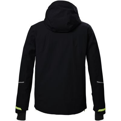 Men's ski jacket with detachable hood and zip fastening Killtec KOW 26, black